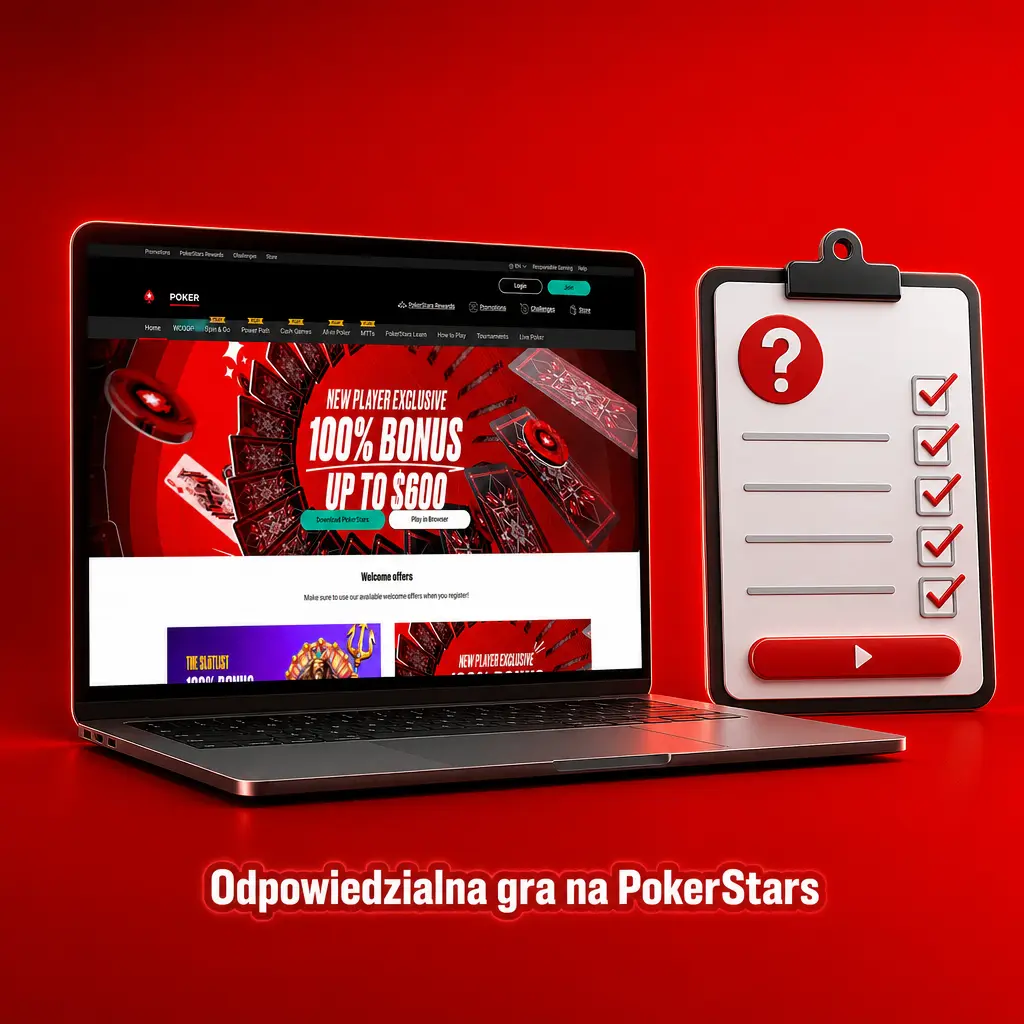 Narzędzia odpowiedzialnej gry na PokerStars: limity depozytu, czasu sesji, samowykluczenie i test samooceny gracza.